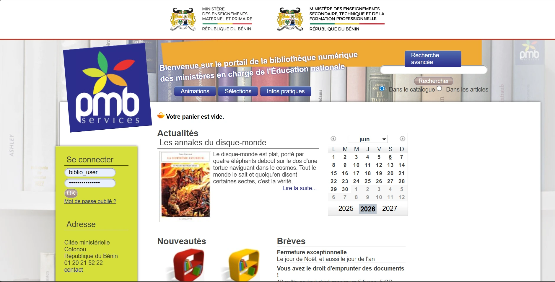 EducDoc PMB — réalisé par David NOUTEHOUE