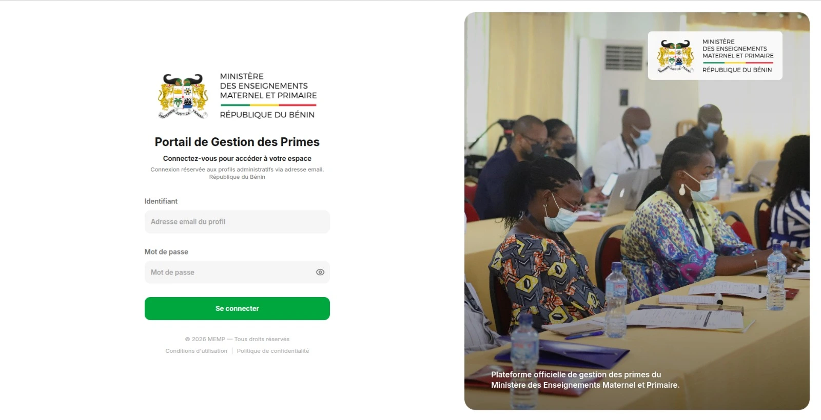 Gestion des primes MEMP — réalisé par David NOUTEHOUE